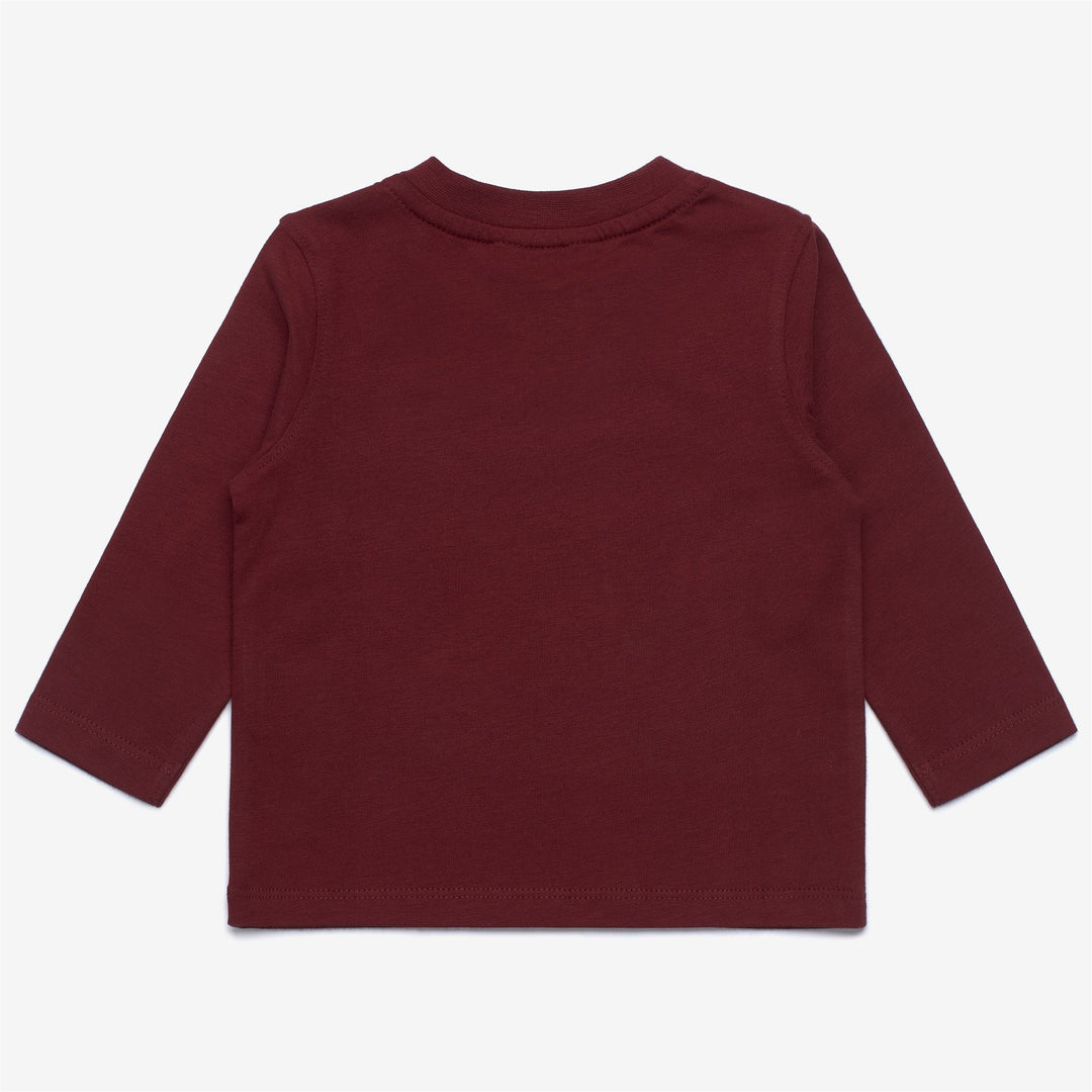 T-shirt unisex rossa in cotone per bambini, per autunno e inverno main