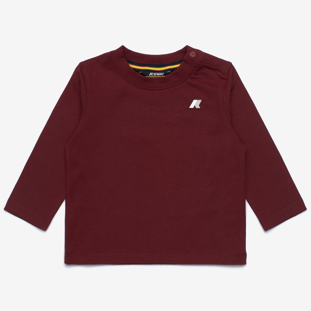 T-Shirts & Top_KID UNISEX_E. ELMETTE JERSEY PEACH_T-Shirt_Red Syrah - Commercial 1