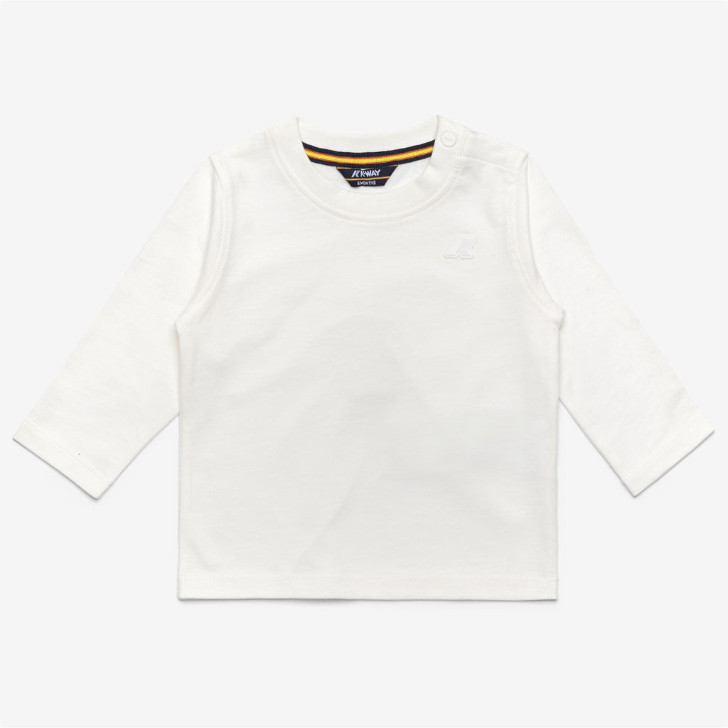 T-Shirts & Top_KID UNISEX_E. ELMETTE JERSEY PEACH_T-Shirt_White Gardenia - Commercial 1