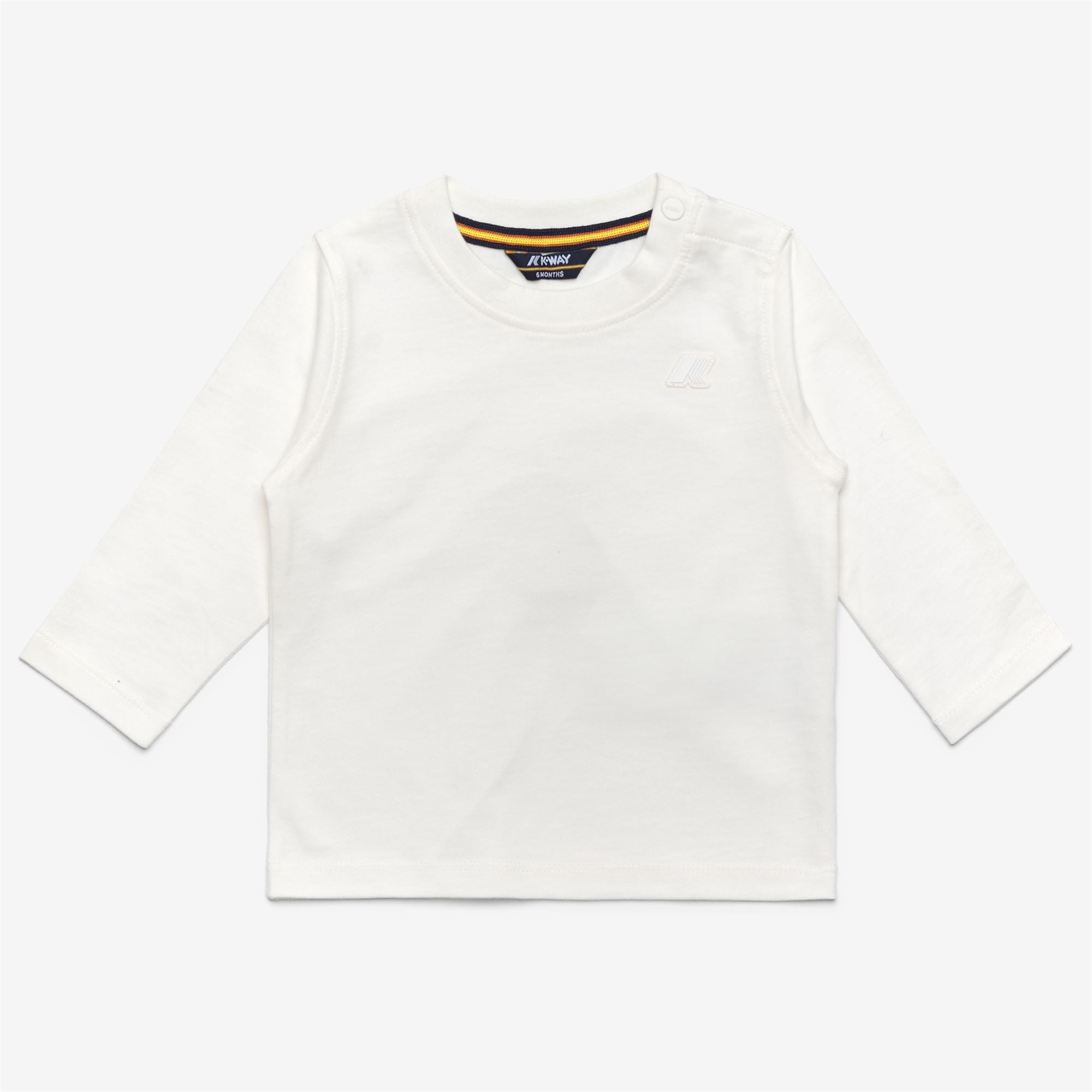 T-Shirts & Top_KID UNISEX_E. ELMETTE JERSEY PEACH_T-Shirt_White Gardenia - Commercial 1