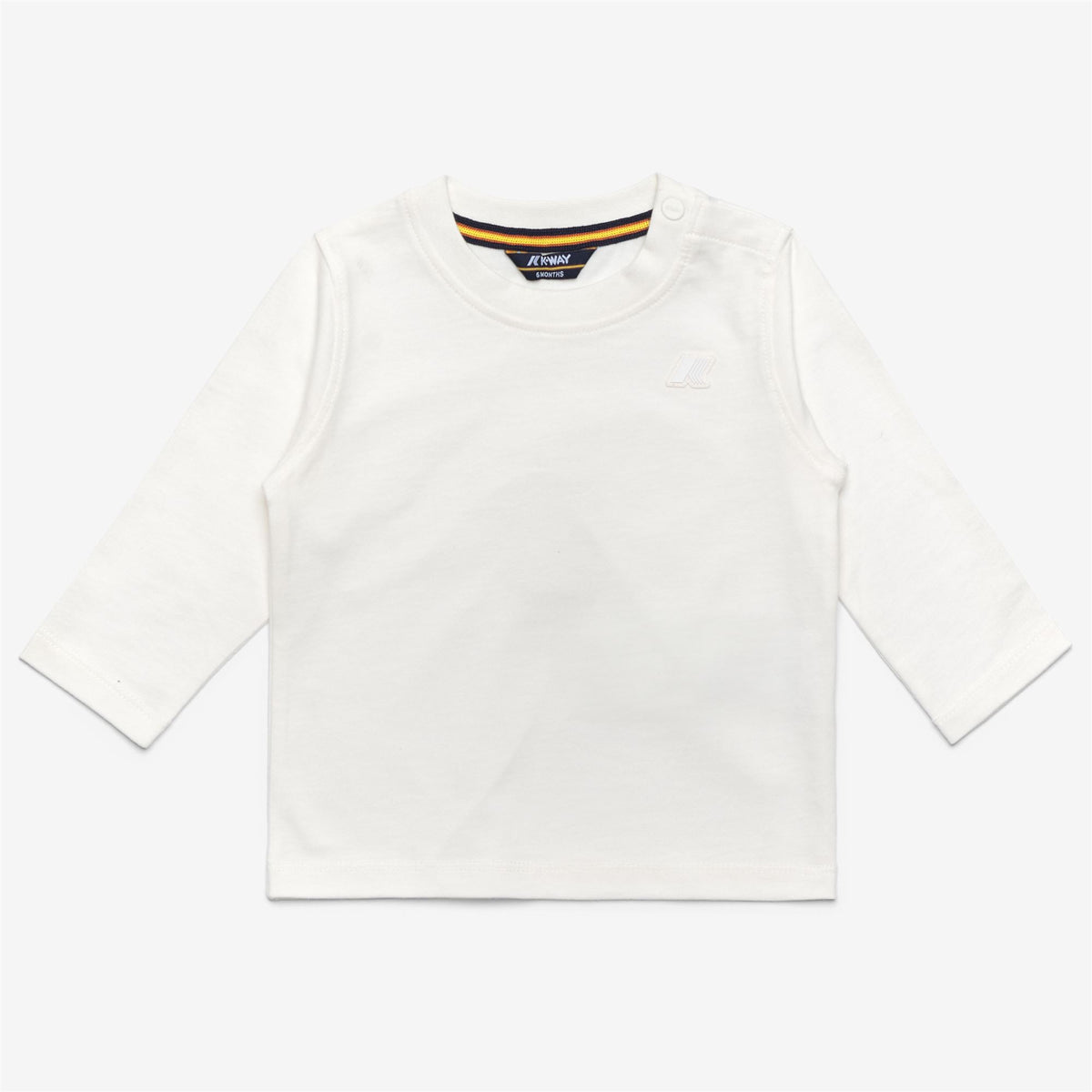 T-Shirts & Top_KID UNISEX_E. ELMETTE JERSEY PEACH_T-Shirt_White Gardenia - Commercial 1