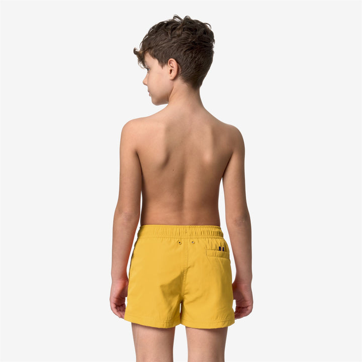 Bathing Suits Boy P. HAZEL Swimming Trunk YELLOW MIMOSA Dressed Front Double		