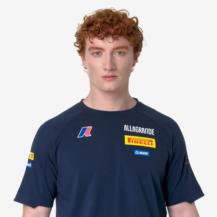 T-Shirt Unisex da Vela Blu con Dettagli Onde Oceaniche 2