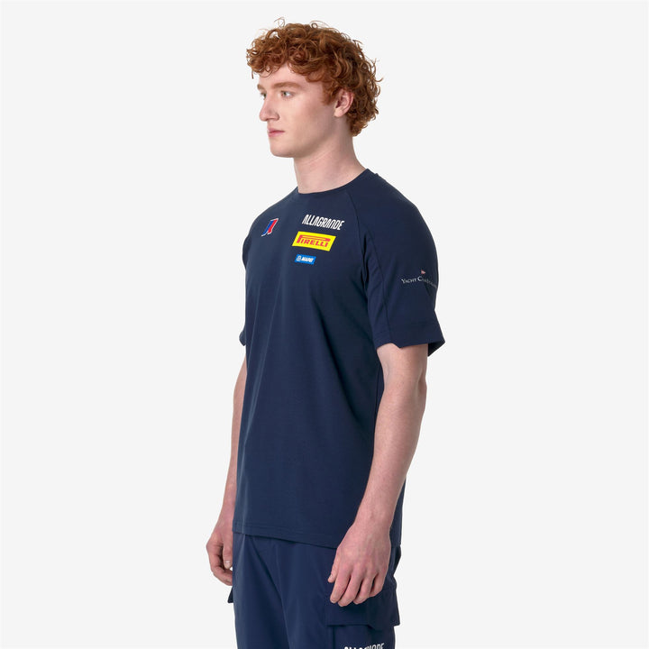 T-Shirt Unisex da Vela Blu con Dettagli Onde Oceaniche 4