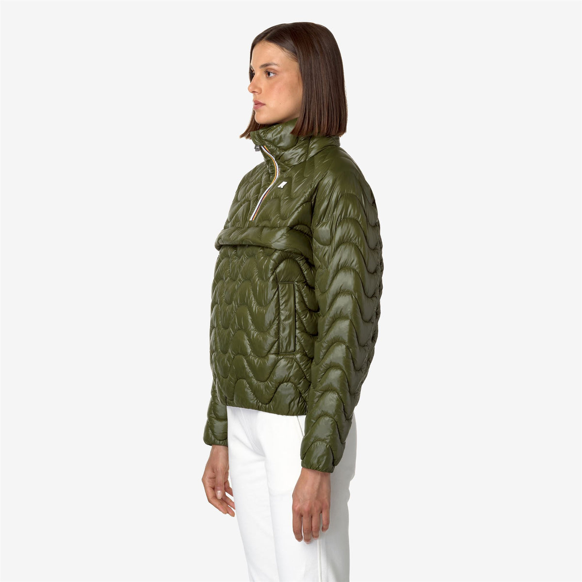 Jackets_WOMAN_SOJENNE QUILTED WARM_Short_Green Cypress - Commercial 5