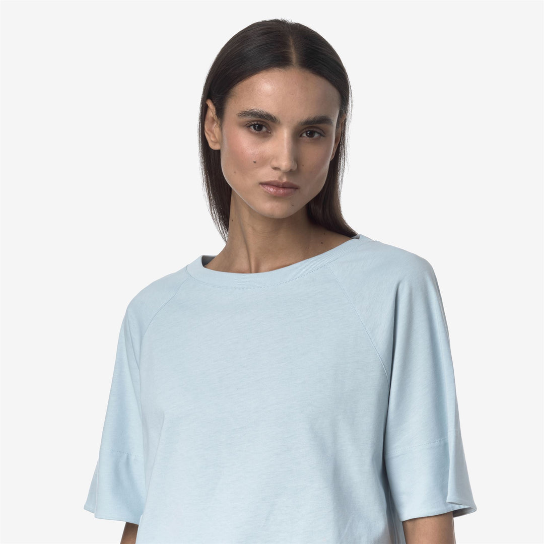 T-Shirt in Cotone Donna Azzurro Baby Fit Largo per Uso Quotidiano main