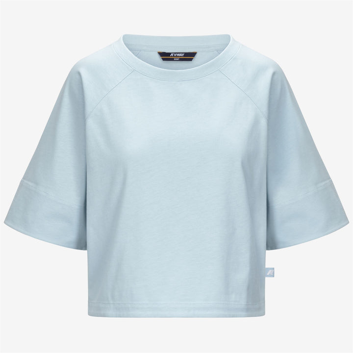 T-Shirt in Cotone Donna Azzurro Baby Fit Largo per Uso Quotidiano 1