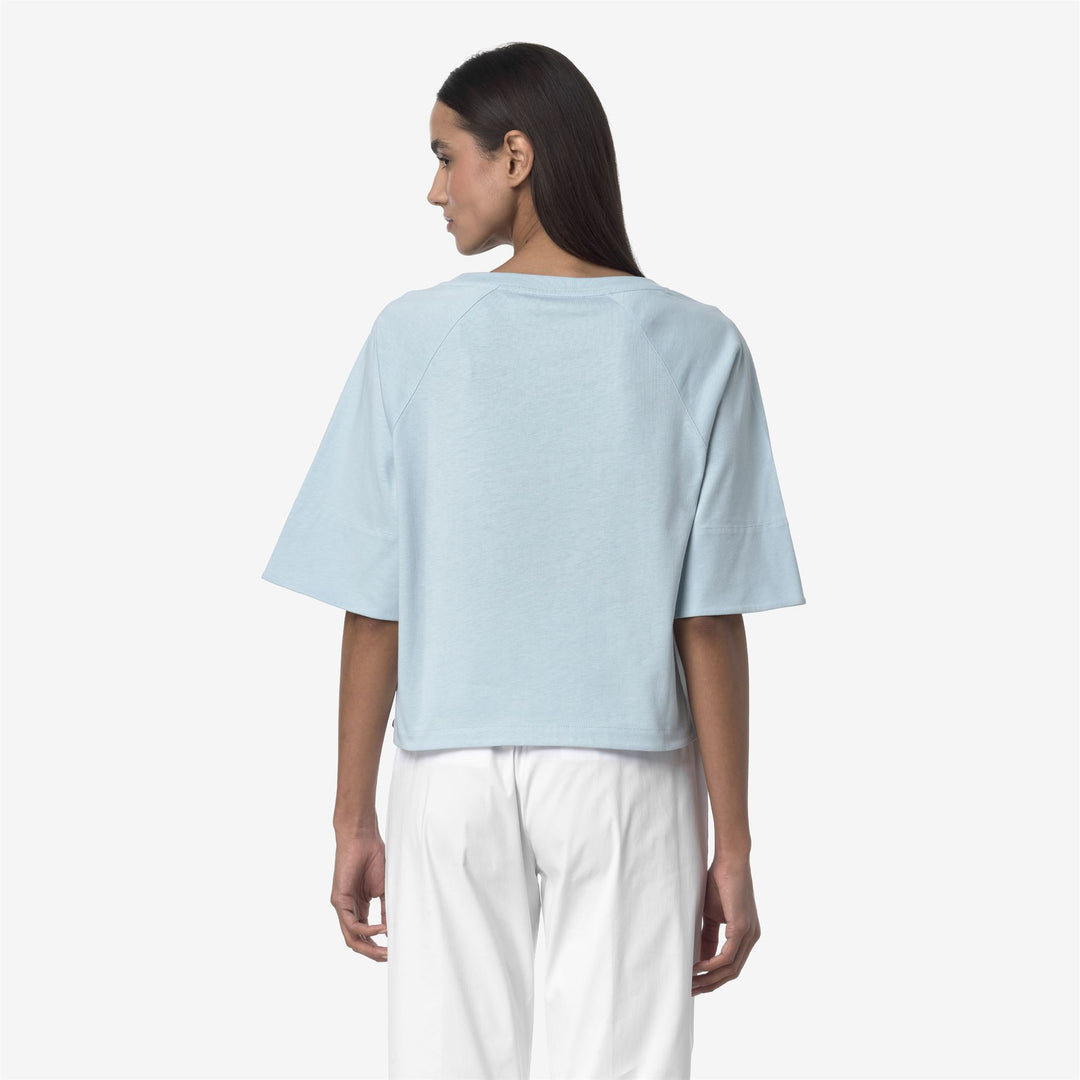 T-Shirt in Cotone Donna Azzurro Baby Fit Largo per Uso Quotidiano main