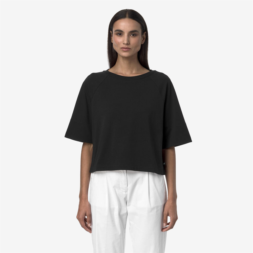 Black Grey Women's Loose-Fit Cotton T-Shirt for Everyday Wear 02