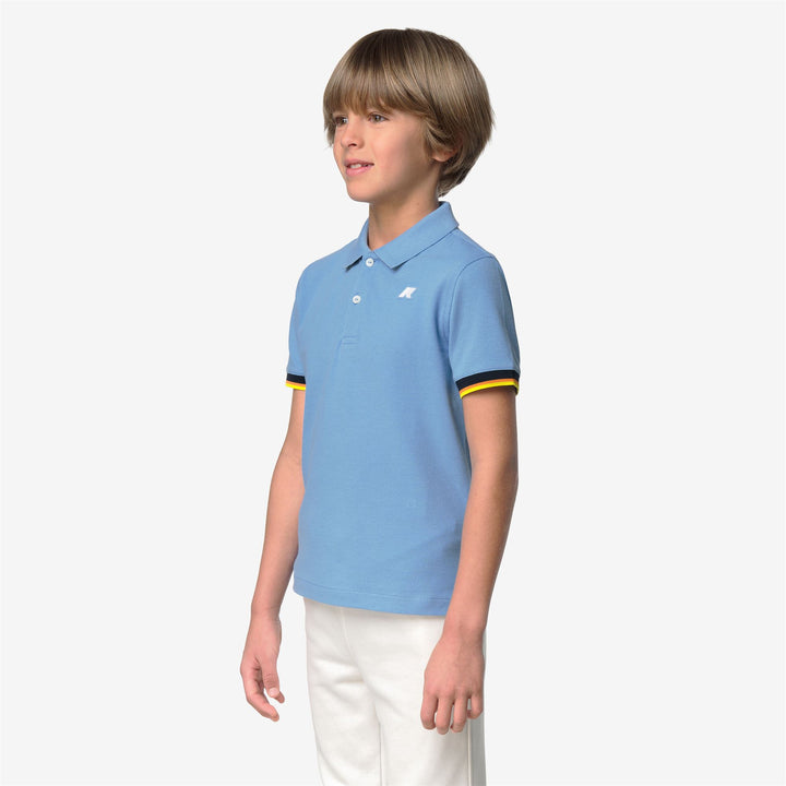 P. VINCENT PIQUE - Polo Shirts - Polo - Bambino - BLUE CIELO 4