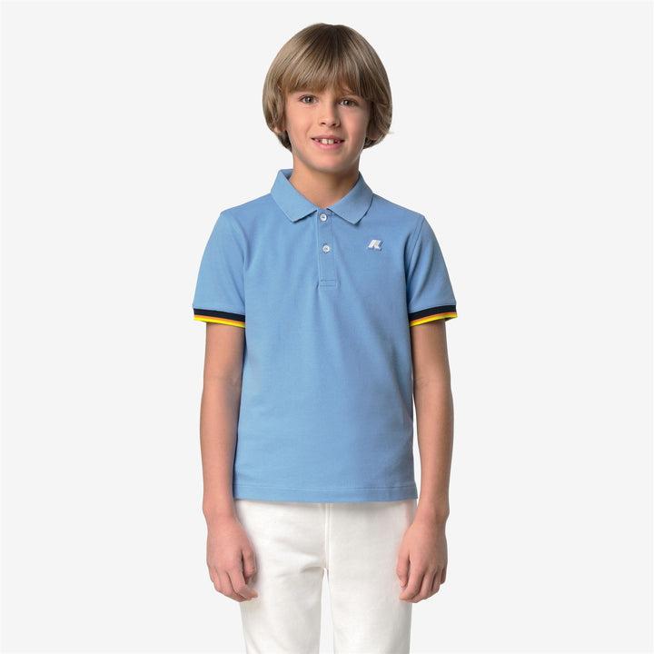 P. VINCENT PIQUE - Polo Shirts - Polo - Bambino - BLUE CIELO 3