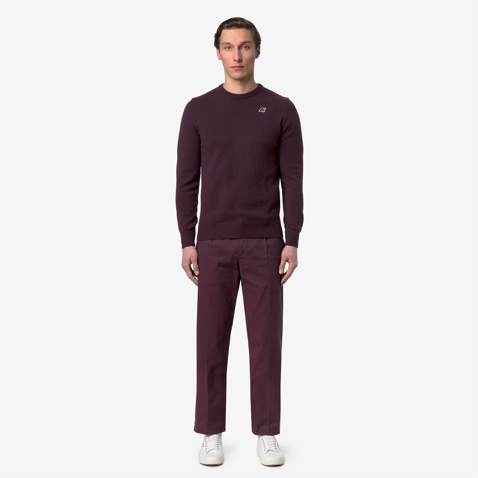 Pants_Man_RALPH TWILL TECH PEACH GOLF_Chino_Violet Mauve Wine - Commercial 4