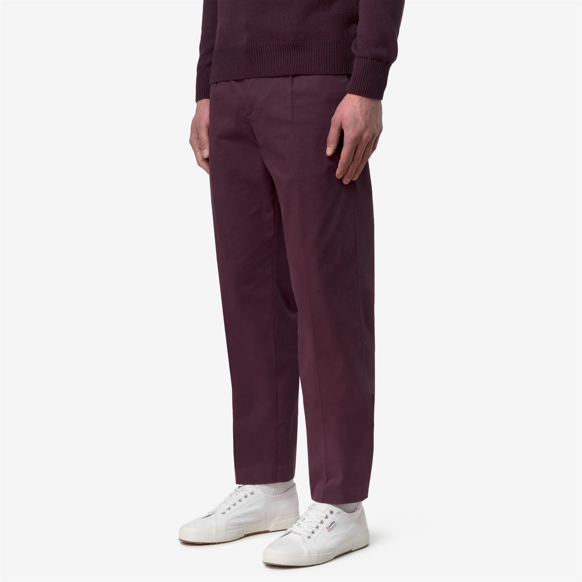 Pants_Man_RALPH TWILL TECH PEACH GOLF_Chino_Violet Mauve Wine - Commercial 5