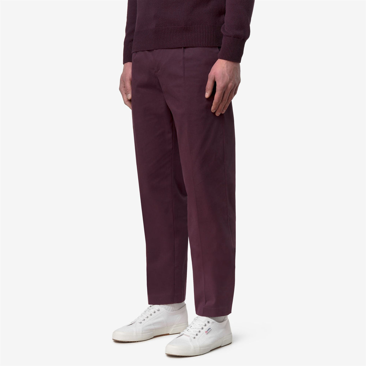 Pants_Man_RALPH TWILL TECH PEACH GOLF_Chino_Violet Mauve Wine - Commercial 5