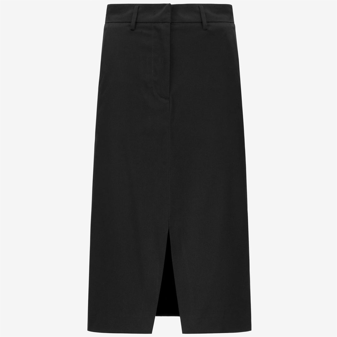 Black Women's A-line Midi Skirt with Concealed Zip Fastening 01