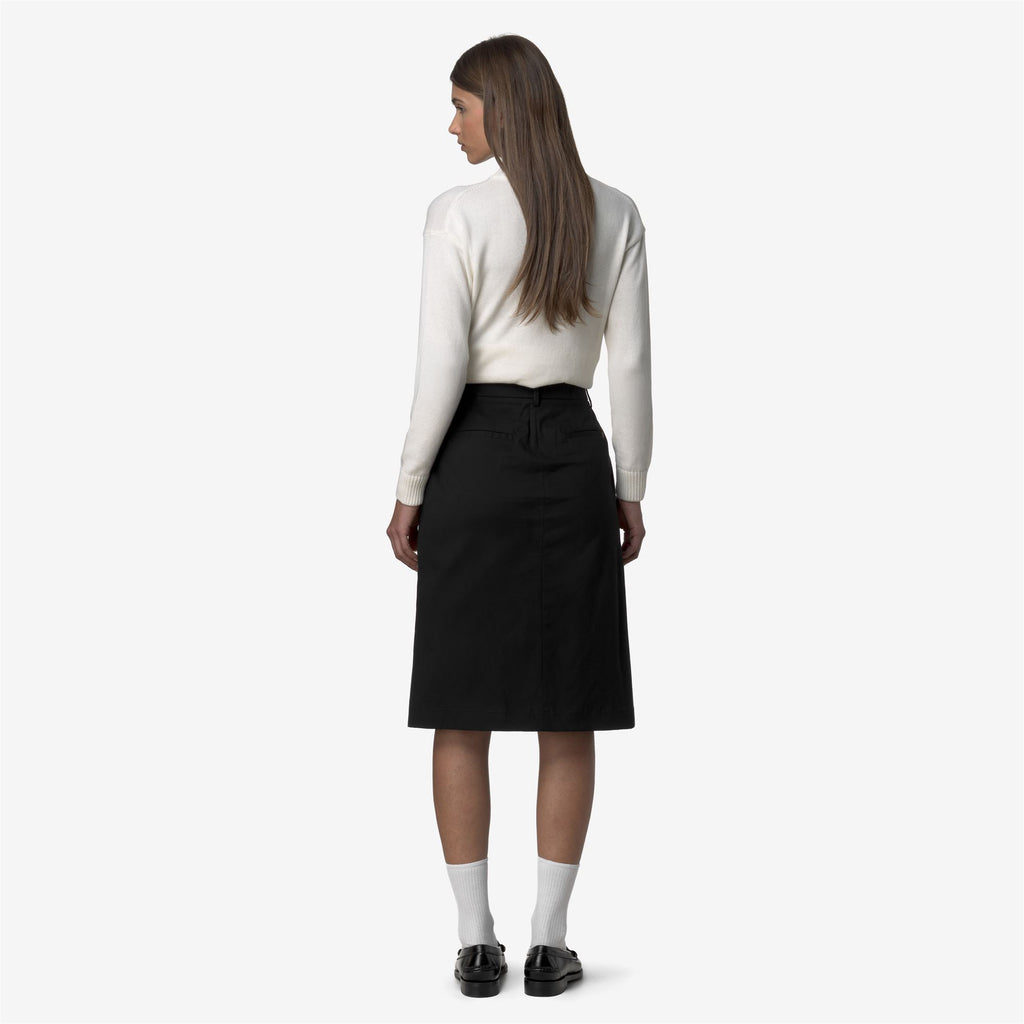 Skirts_WOMAN_MAEVE TWILL TECH PEACH_Longuette_Black Pure - Black Pure - Commercial 6