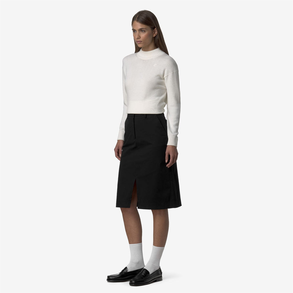 Skirts_WOMAN_MAEVE TWILL TECH PEACH_Longuette_Black Pure - Black Pure - Commercial 5