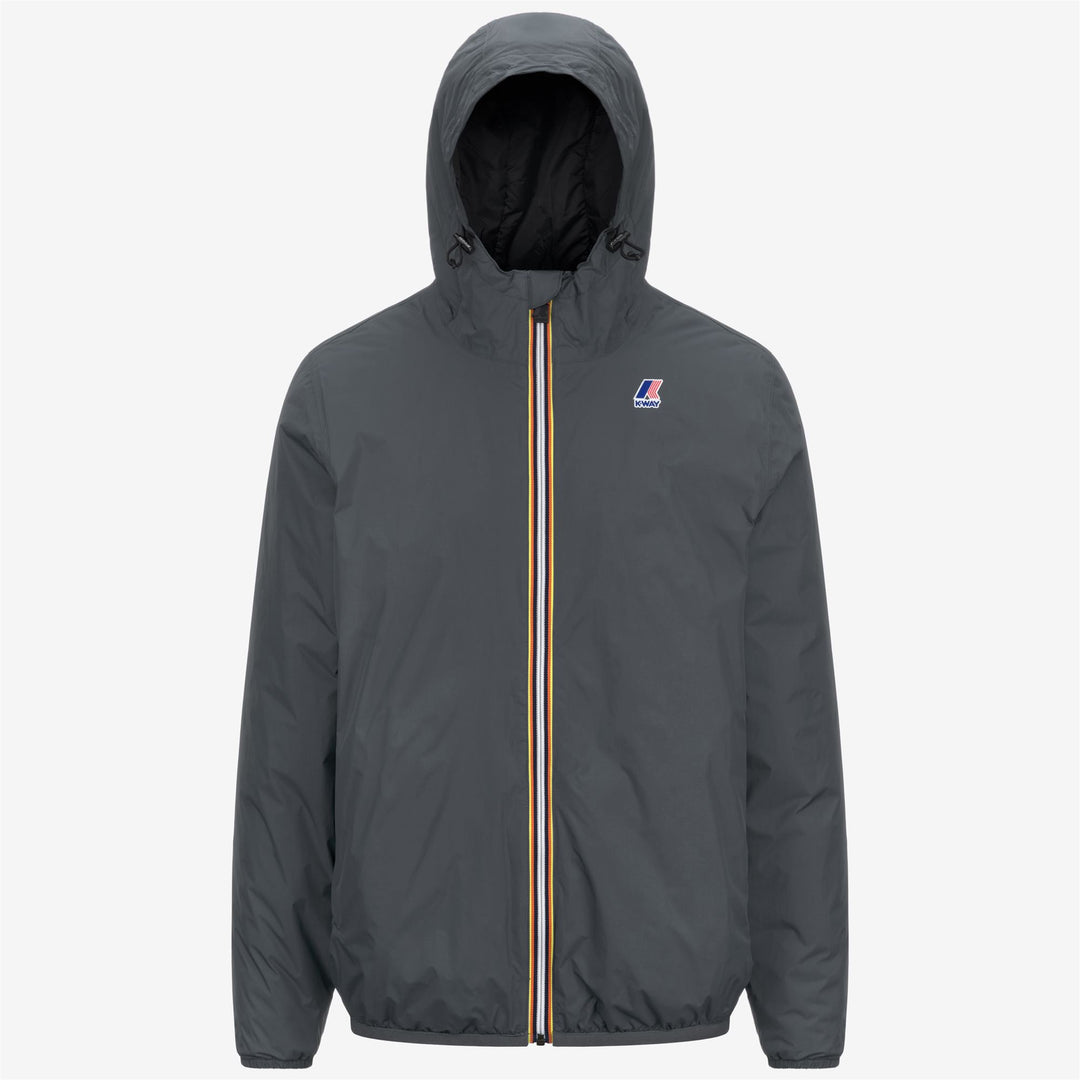 Grey unisex insulated jacket with PrimaLoft padding 01