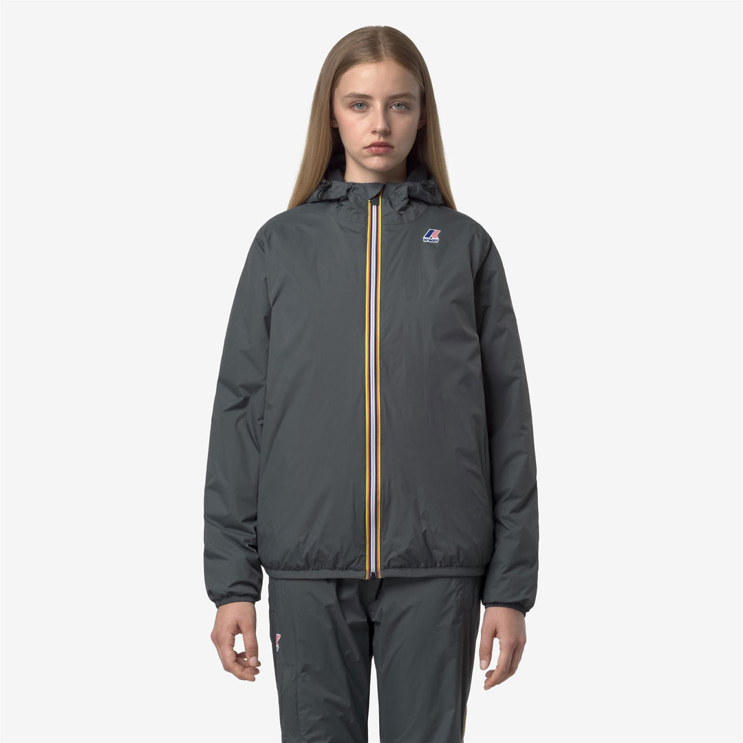 Chaqueta aislante unisex gris con acolchado PrimaLoft 01
