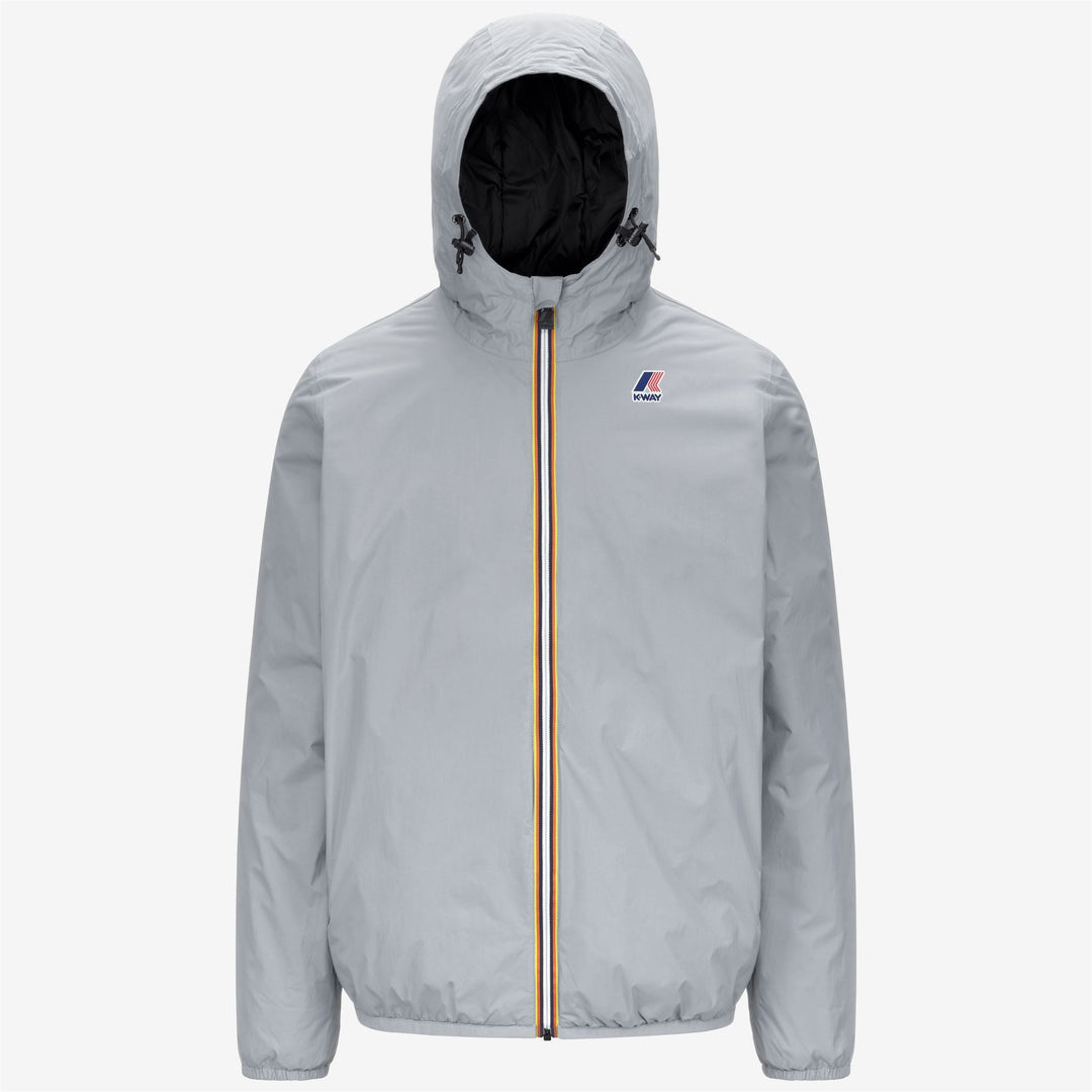 Chaqueta cálida unisex gris de longitud media con aislamiento PrimaLoft 01