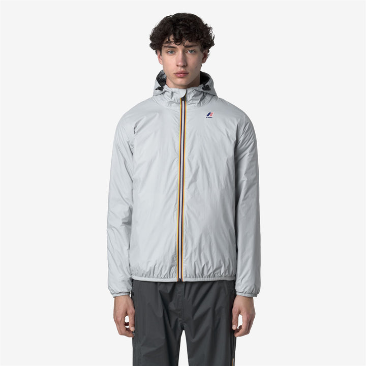 Chaqueta cálida unisex gris de longitud media con aislamiento PrimaLoft 4