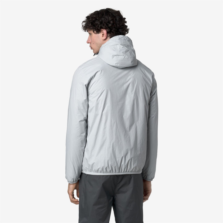 Chaqueta cálida unisex gris de longitud media con aislamiento PrimaLoft 6