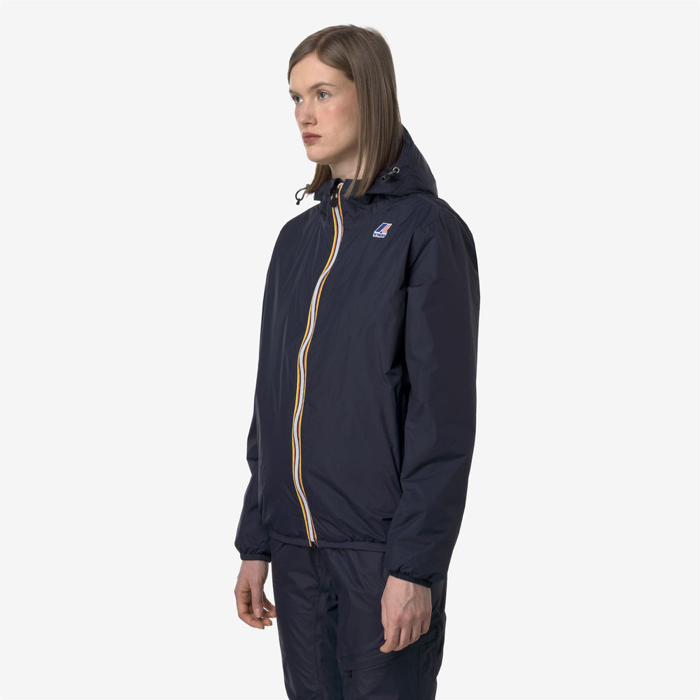Chaqueta azul unisex cálida de media con materiales reciclados y aislamiento PrimaLoft 02
