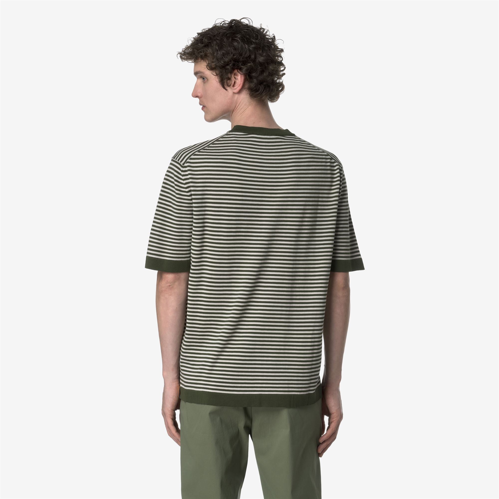 Knitwear_MAN_COMBE STRIPES_Pull Over_Green Africa - BEIGE LT - Commercial 6