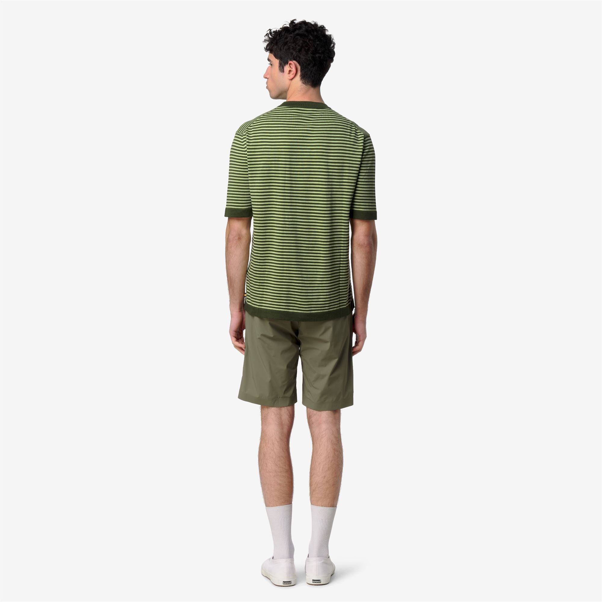 Knitwear_Man_COMBE STRIPES_Pull Over_Green Africa - Green Leaf - Commercial 6