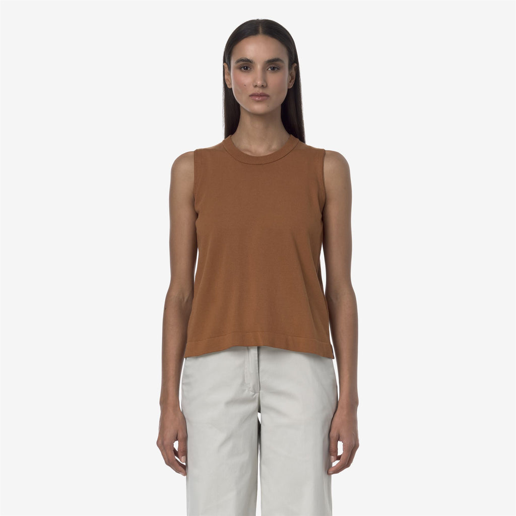 Knitwear_WOMAN_GERI_Vest_Brown Bran - Commercial 4