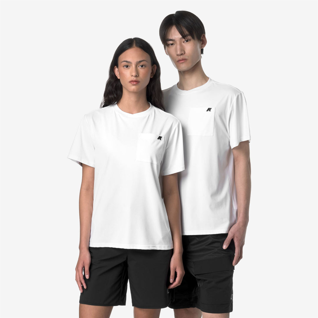 Grey White Unisex Outdoor T-Shirt with Pockets and Breathable Fabric main