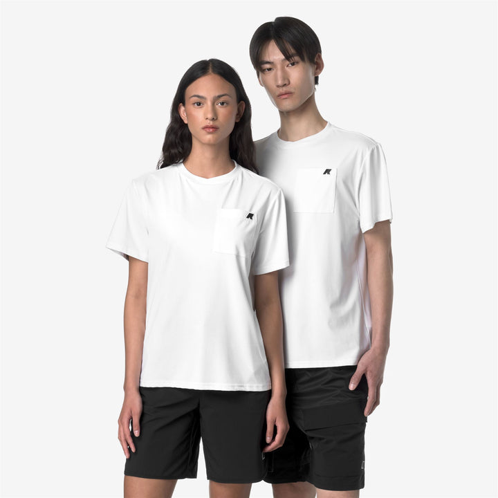 Grey White Unisex Outdoor T-Shirt with Pockets and Breathable Fabric 2