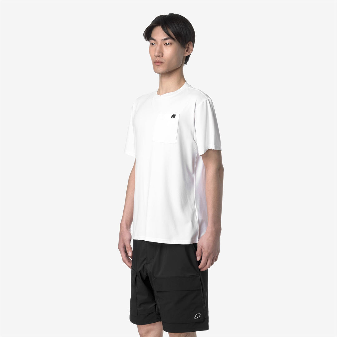 Grey White Unisex Outdoor T-Shirt with Pockets and Breathable Fabric main