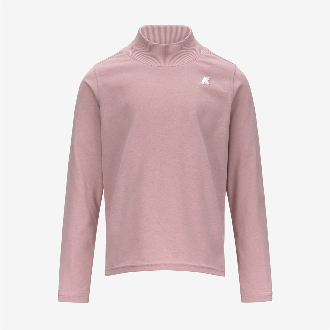 Maglietta rosa e marrone in cotone per bambine, per autunno e inverno 01