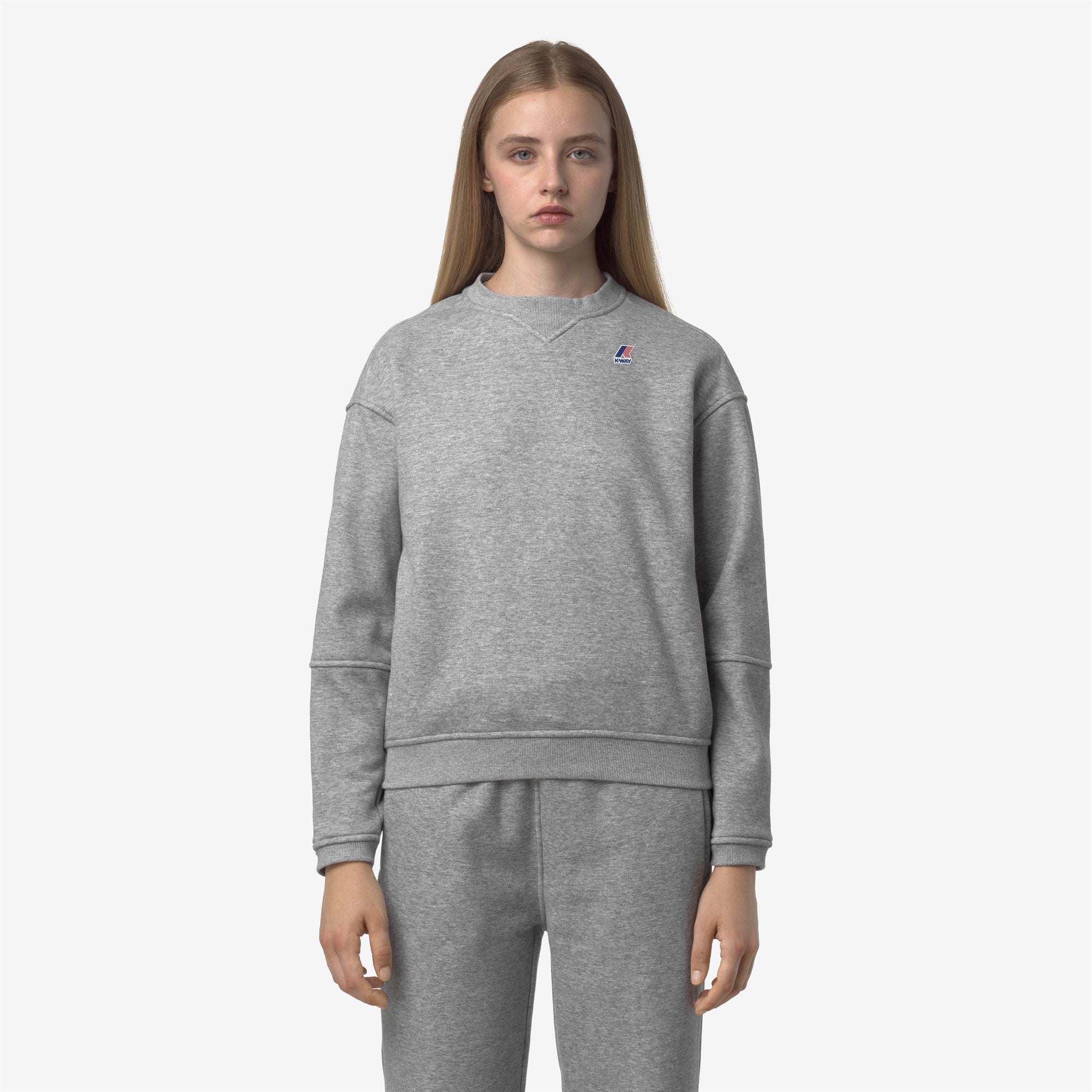 Fleece_WOMAN_NOELLA BRUSHED PC_Jumper_Grey Melange Mid - Commercial 4