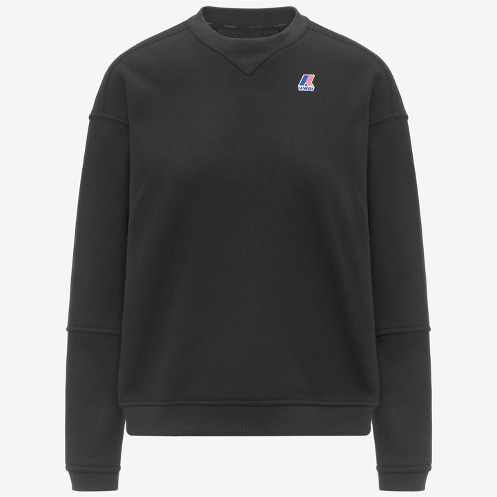 Maglione girocollo in pile nero da donna per attività all'aperto 1