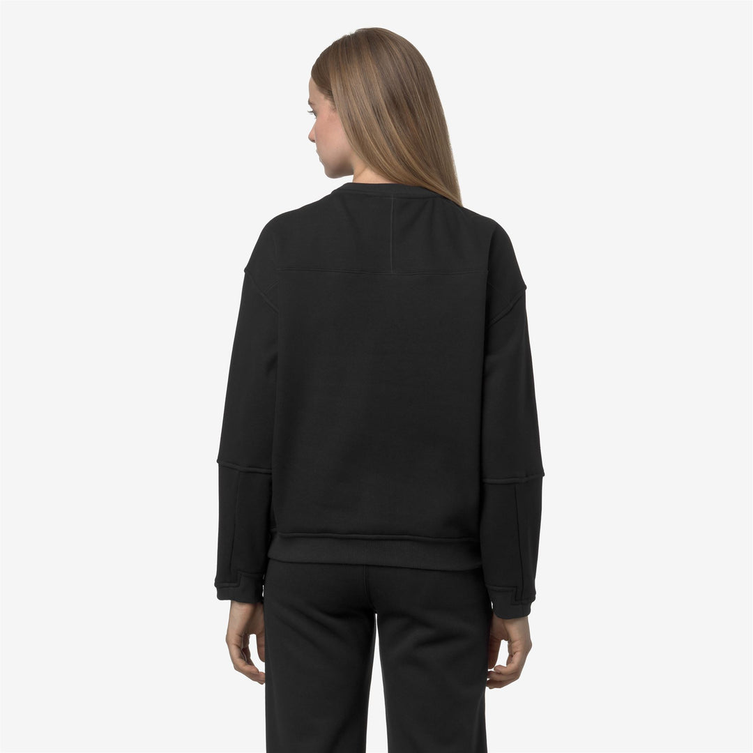 Maglione girocollo in pile nero da donna per attività all'aperto main