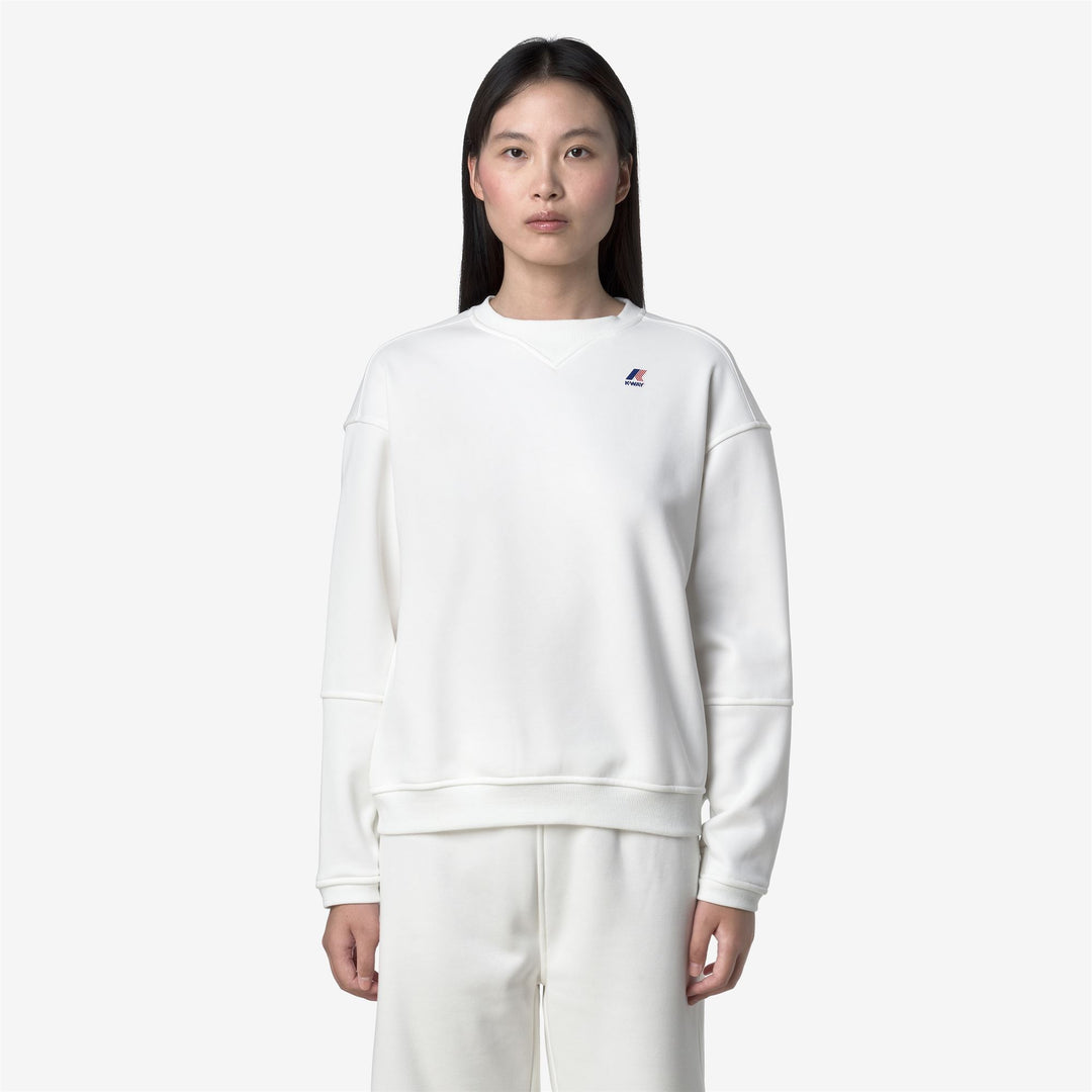 Maglione in pile bianco da donna per attività all'aperto main