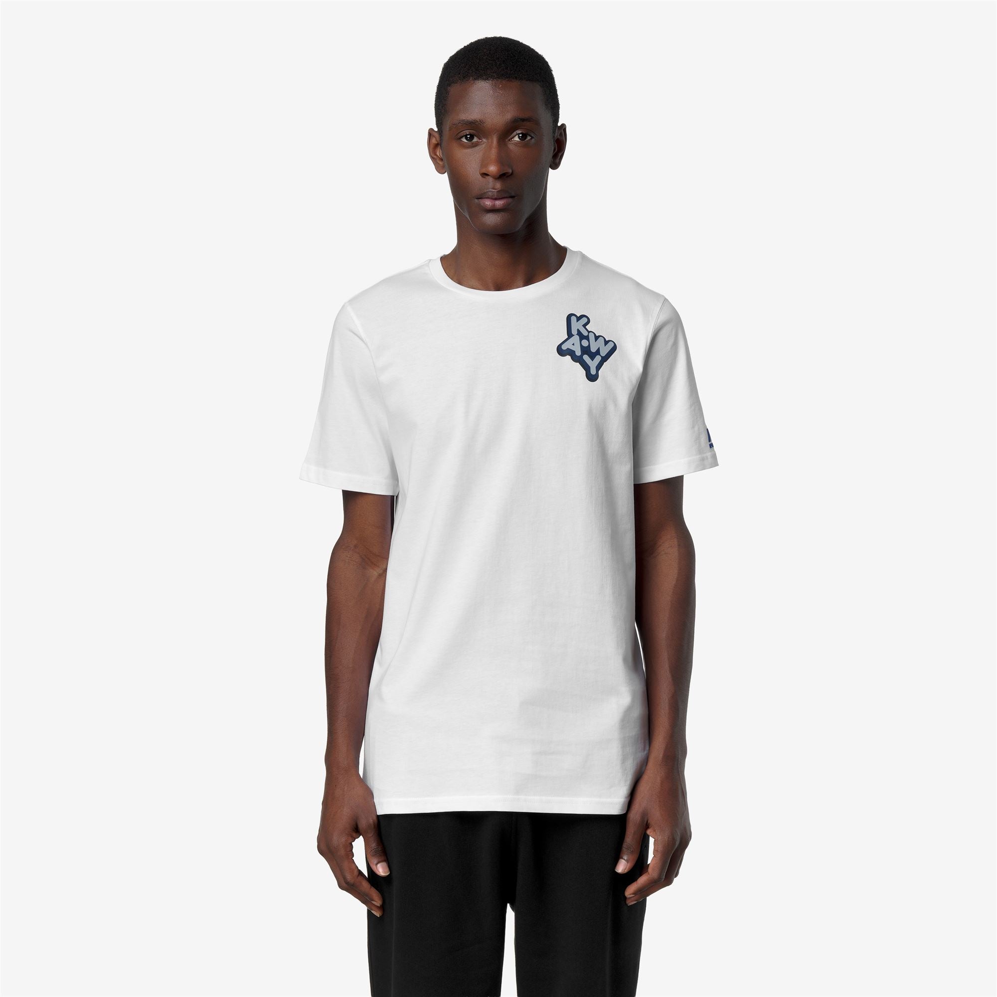 T-Shirts & Top_UNISEX_LEONIDE SCATTERED LETTERING_T-Shirt_White - Commercial 4