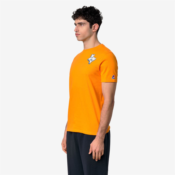 LEONIDE SCATTERED LETTERING T-Shirt & Top T-Shirt Unisex Orange 2