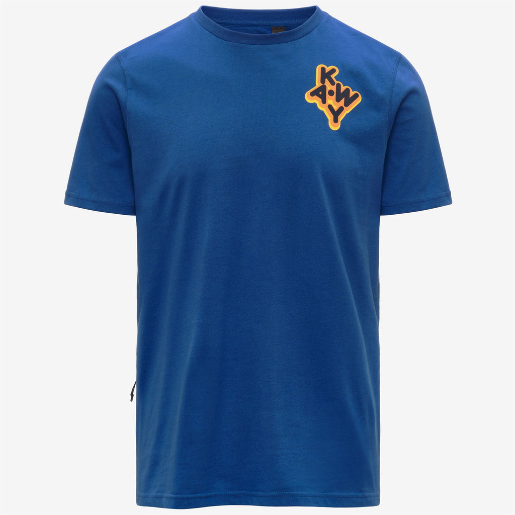 T-Shirts & Top_UNISEX_LEONIDE SCATTERED LETTERING_T-Shirt_Blue Royal Marine - Commercial 1