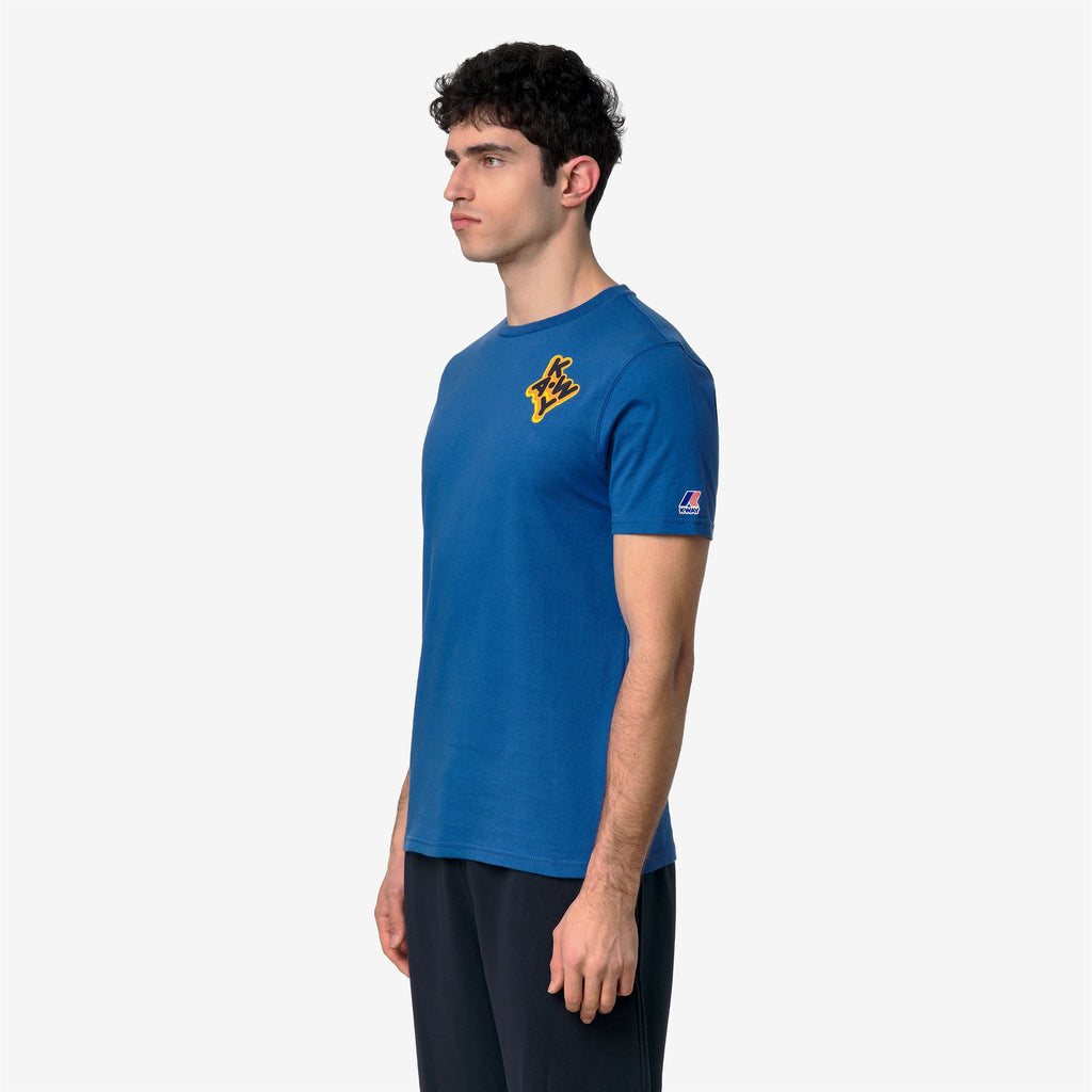 T-Shirts & Top_UNISEX_LEONIDE SCATTERED LETTERING_T-Shirt_Blue Royal Marine - Commercial 5