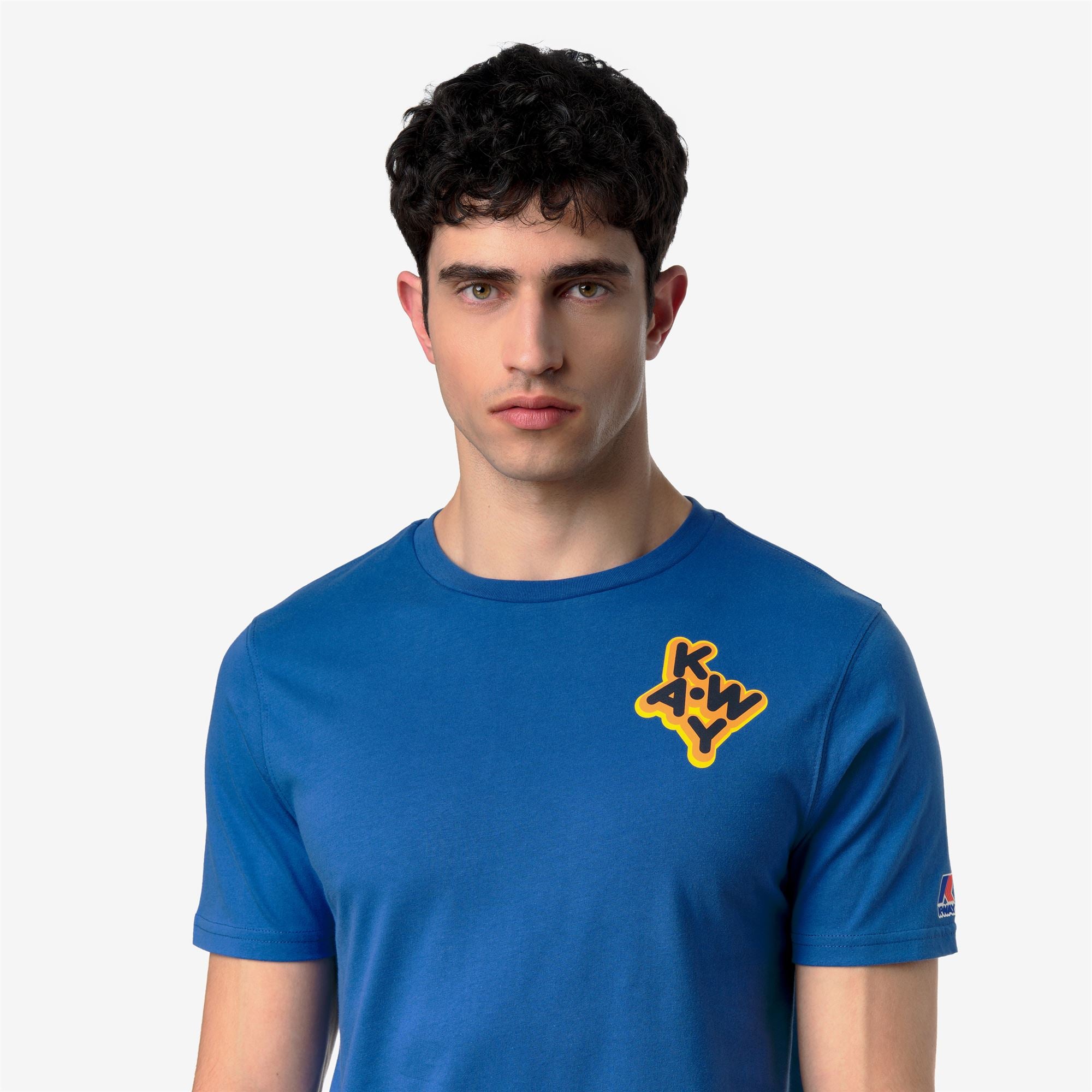 T-Shirts & Top_UNISEX_LEONIDE SCATTERED LETTERING_T-Shirt_Blue Royal Marine - Commercial 7