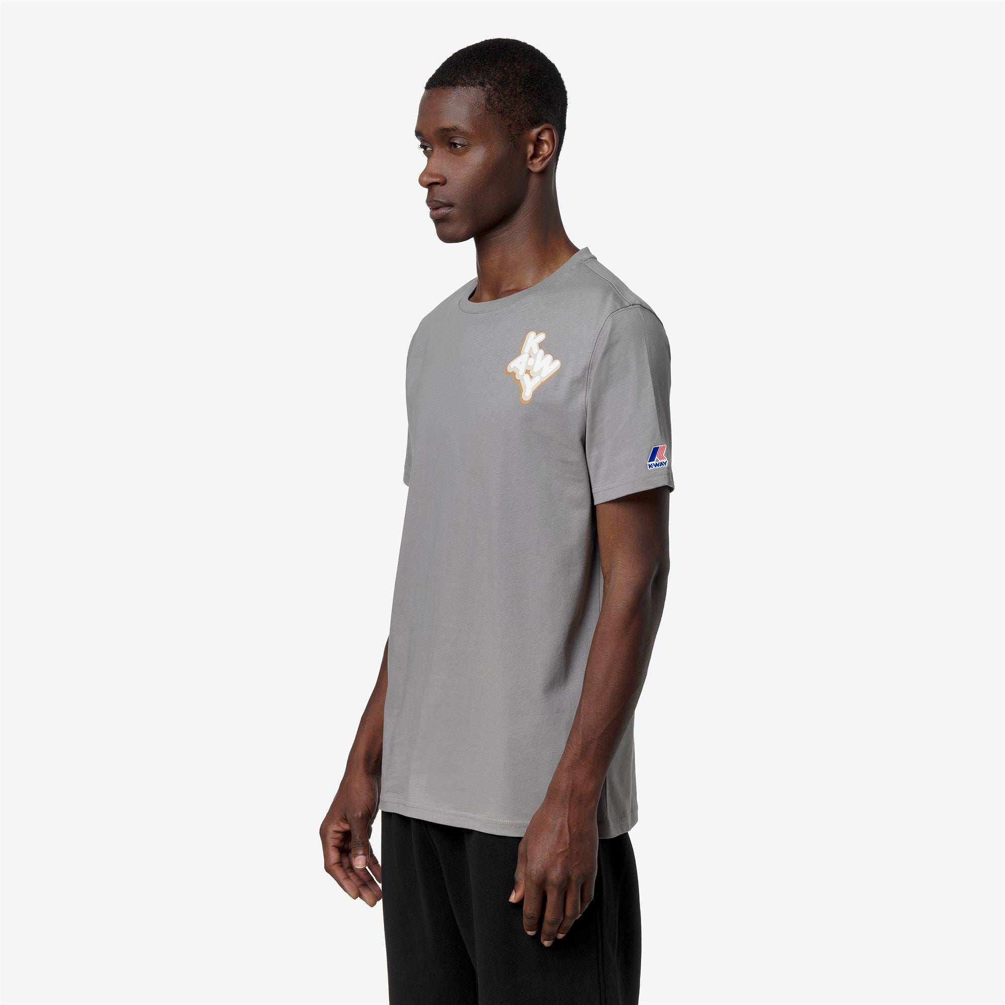 T-Shirts & Top_UNISEX_LEONIDE SCATTERED LETTERING_T-Shirt_Grey Frost - Commercial 5