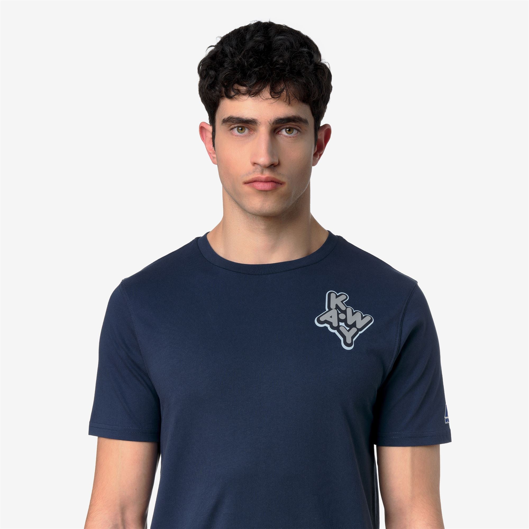 T-Shirts & Top_UNISEX_LEONIDE SCATTERED LETTERING_T-Shirt_Blue Insignia - Commercial 7