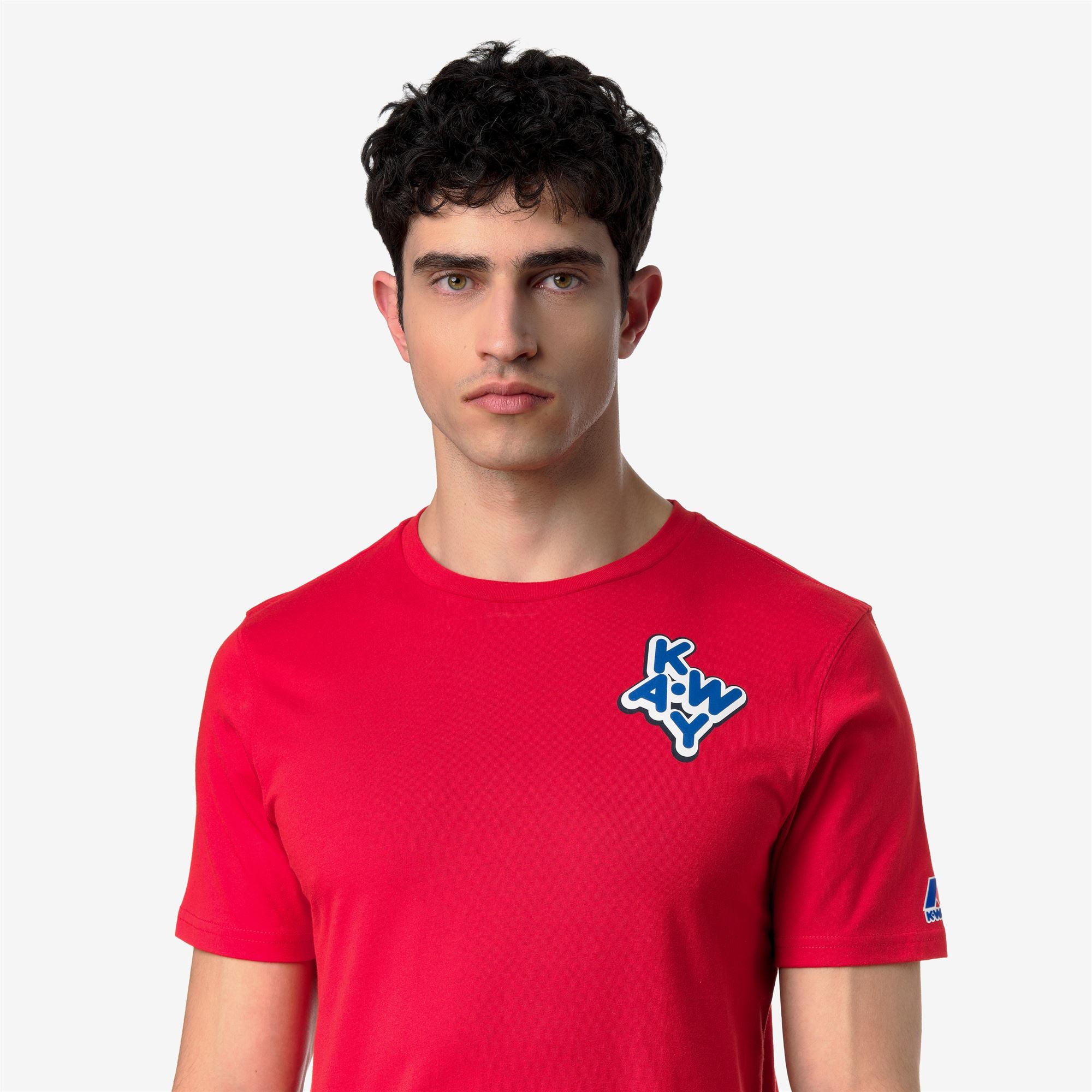 T-Shirts & Top_UNISEX_LEONIDE SCATTERED LETTERING_T-Shirt_Red - Commercial 7