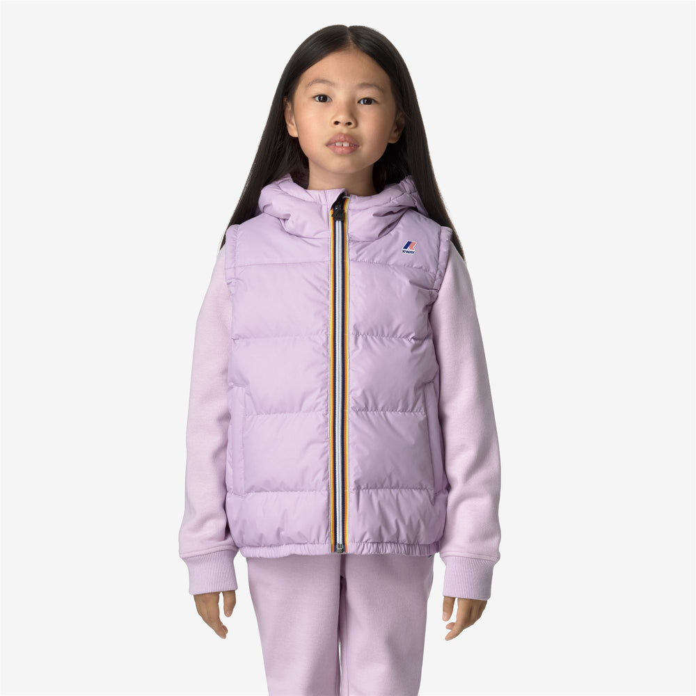 Lilac Violet Kids Cold Weather Insulated Vest Jacket 02