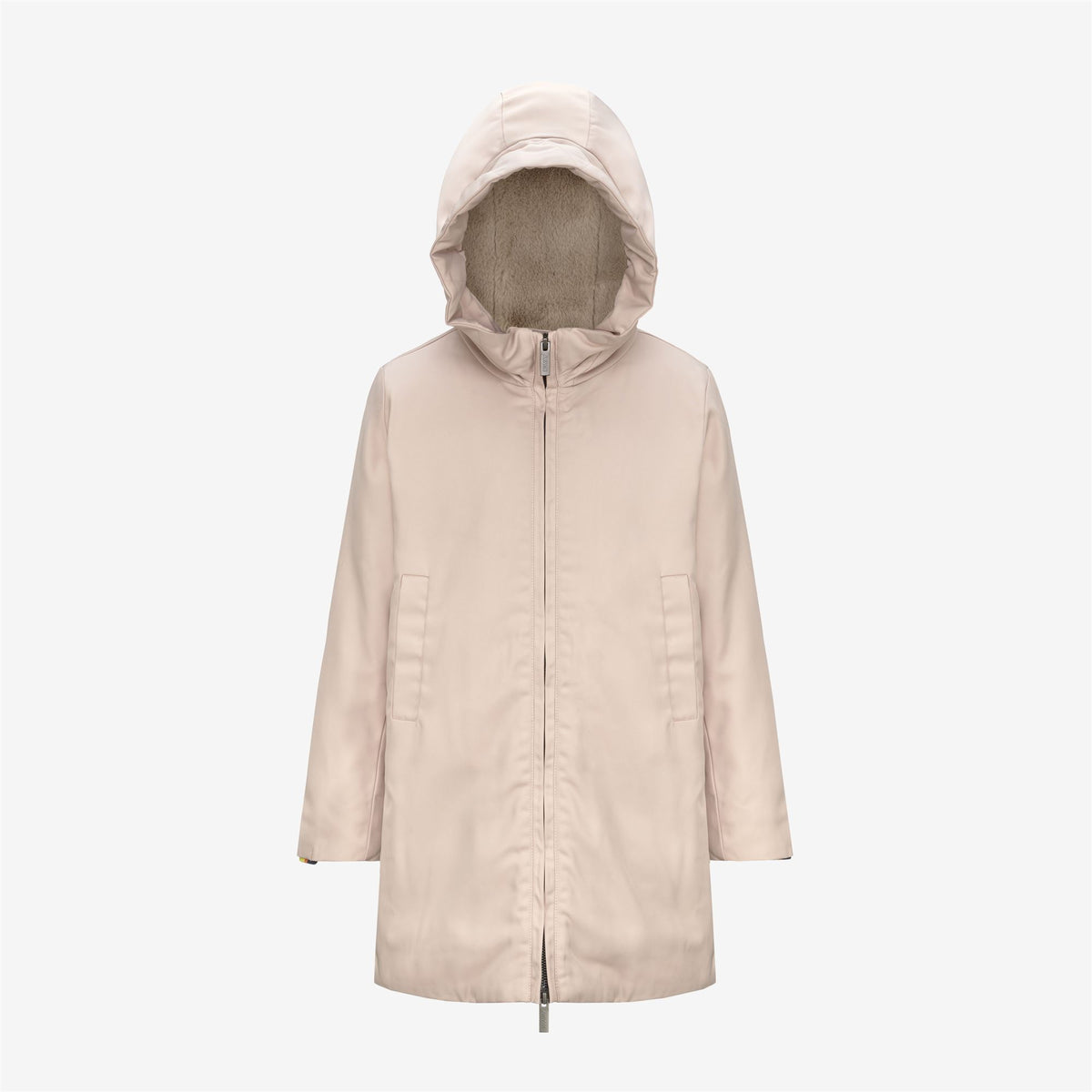 Jackets_GIRL_P. OLLY TWILL FUR_3/4 Length_PINK TINT - NATURAL - Commercial 1