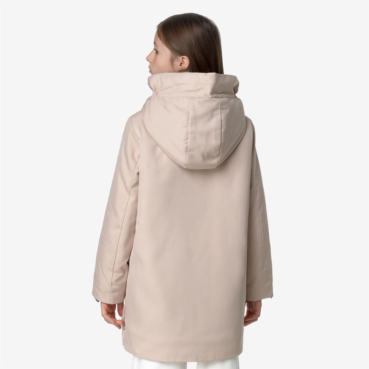 Jackets_GIRL_P. OLLY TWILL FUR_3/4 Length_PINK TINT - NATURAL - Commercial 6