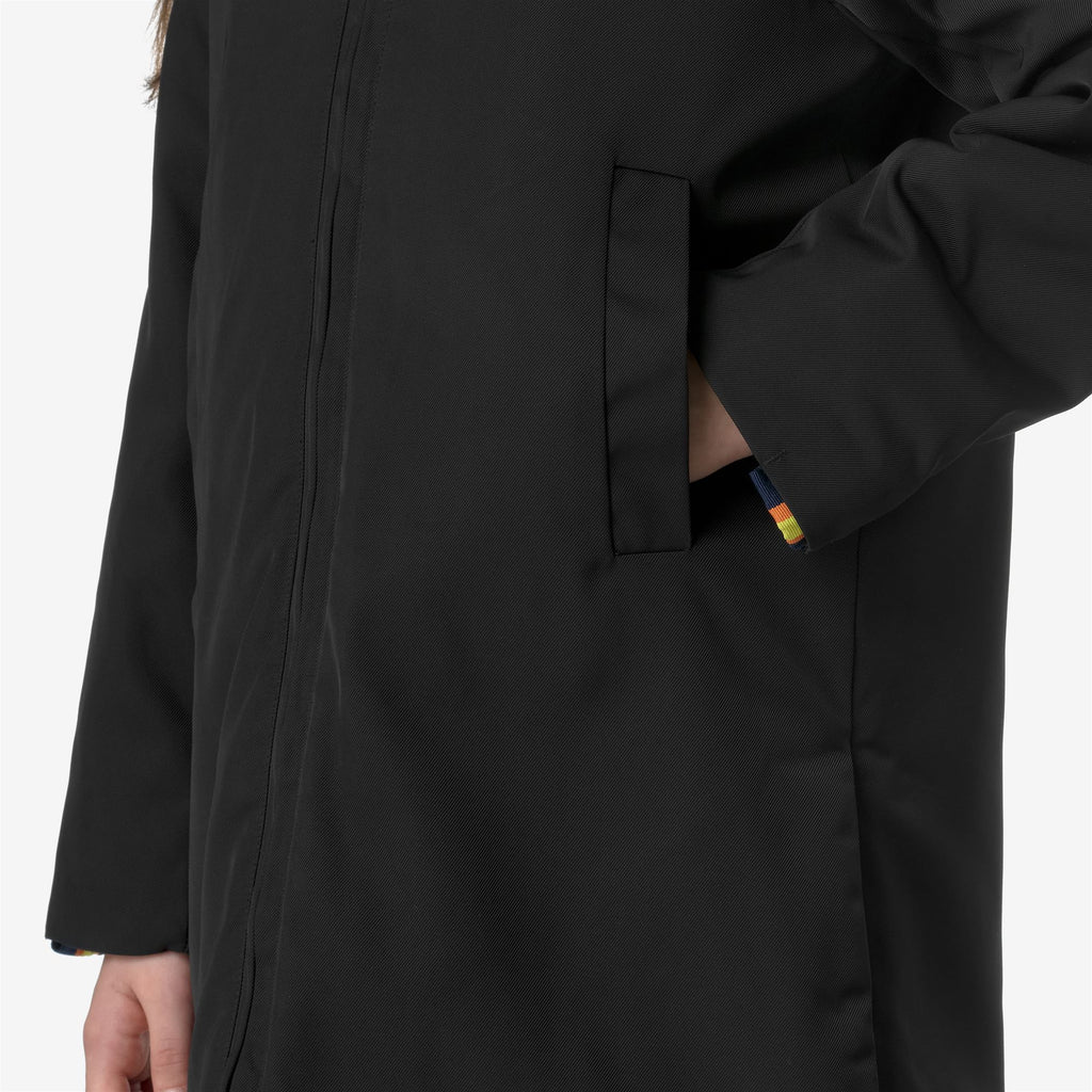 Jackets_GIRL_P. OLLY TWILL FUR_3/4 Length_BLACK PURE-NATURAL - Commercial 7